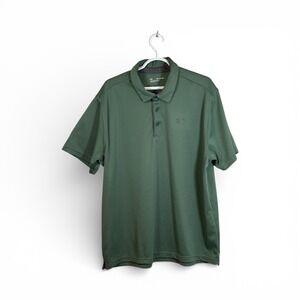 Under Armour Men's Loose Fit Polo Shirt Green XXL Polyester Golf Athletic
